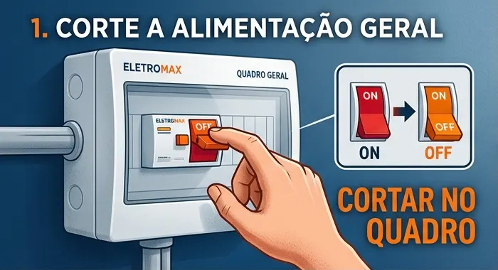Cortar o Quadro Geral de Energia